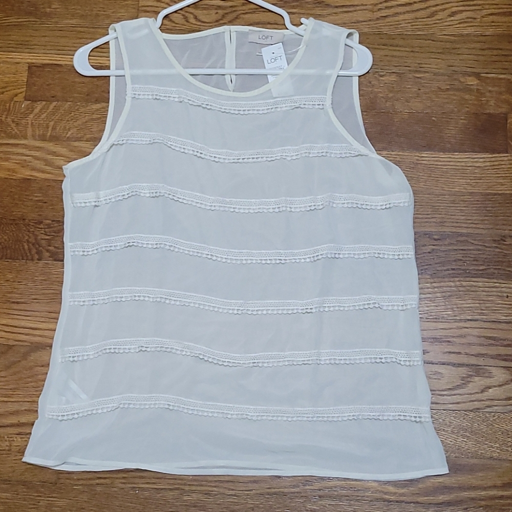 NWT LOFT sheer sleeveless top